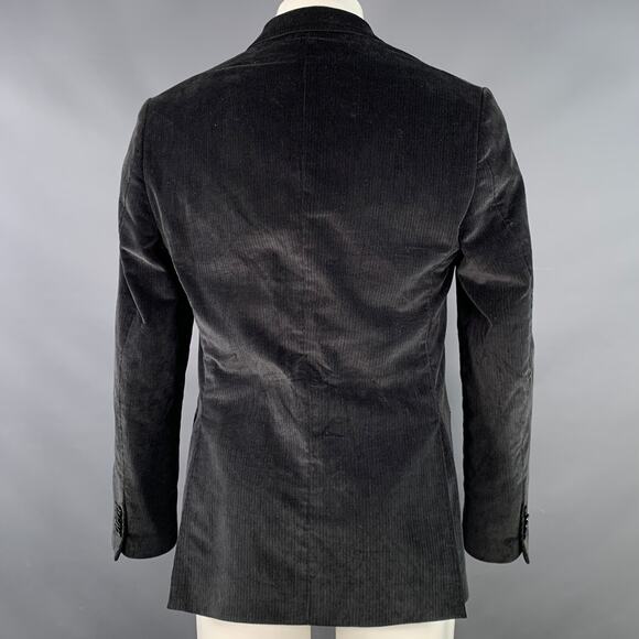 ETRO Size 38 Black Corduroy Cotton Blend Notch Lapel Sport Coat - Picture 3 of 11